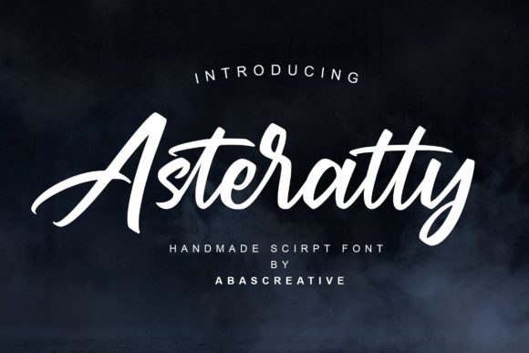 Asteratty: The Elegant Script Font for Makers