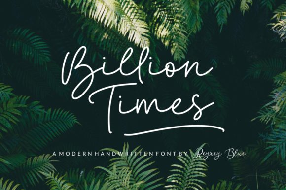 Billion Times: A Fresh Script Font for Modern Editorial Design