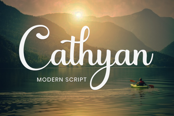 Cathyan: An Elegant Script Font for Editorial Design