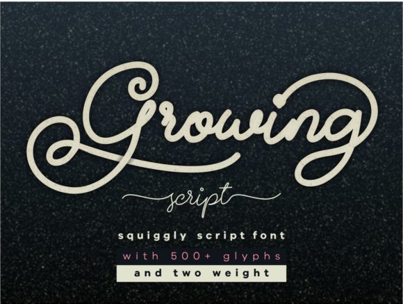 Growing Script Font for Handmade Labels and Cards