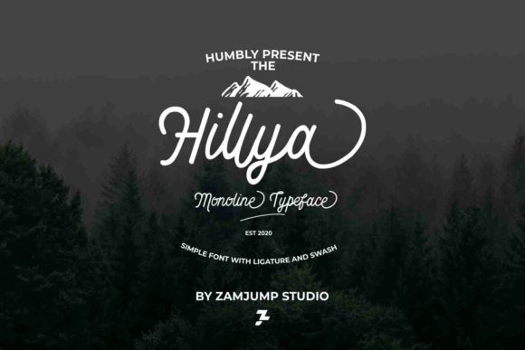 Hillya: The Monoline Script Font for Modern Web Design