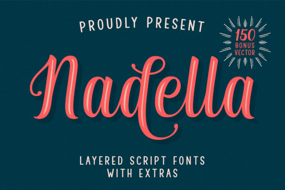 Nadella Font: Elevate Your Brand with Layered Script Style