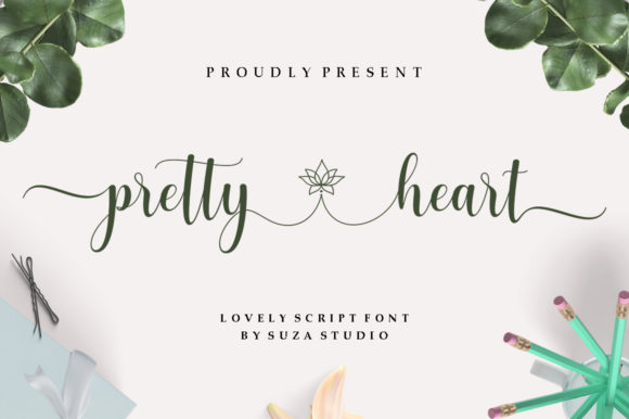 Pretty Heart Font for Handmade Branding and Invitations