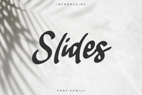 Slides: A Modern Script Font for Editorial Design